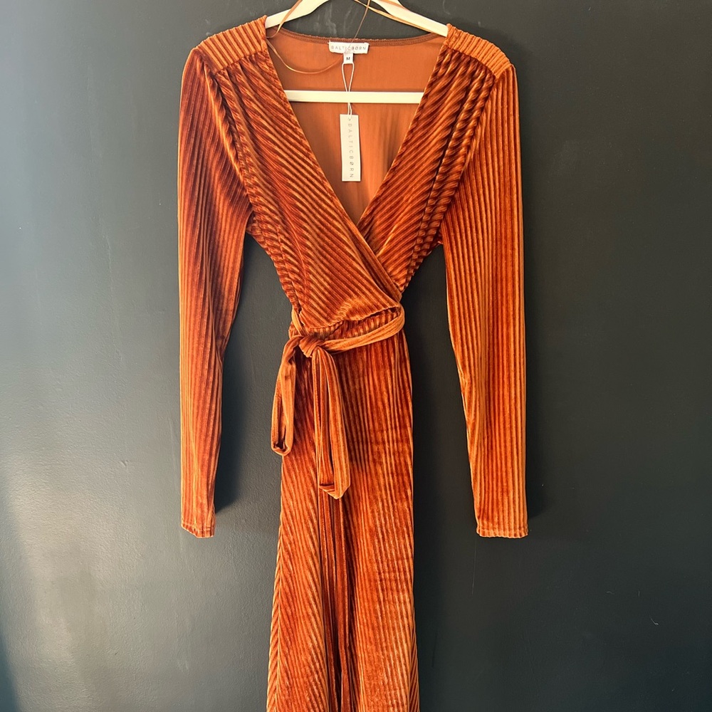 Baltic Born Jada Ribbed Velvet Dress